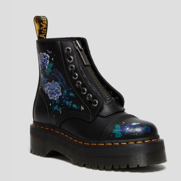Dr. Martens SINCLAIR MYSTIC FLORAL LEATHER PLATFORM BOOTS MSRP$220 UniqueDetails - Picture 8 of 11
